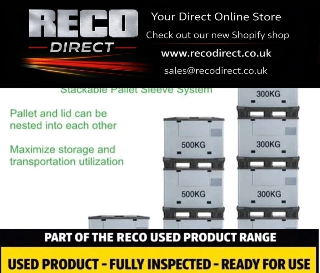 Used Sleeve Pallet Box 1200×800×950mm Euro – Collapsible Plastic Pallet Container