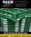 600 × 400 × 100mm Shallow Folding Stack Crate – Refurbished Industrial Storage