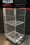 Heavy-Duty 3 Sided Mesh Roll Containers – 600kg Capacity | Bright Zinc Plated | Hinged or Loose Shelf Options