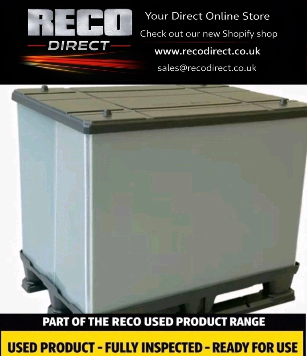 Used Sleeve Pallet Box 1200×800×950mm Euro – Collapsible Plastic Pallet Container
