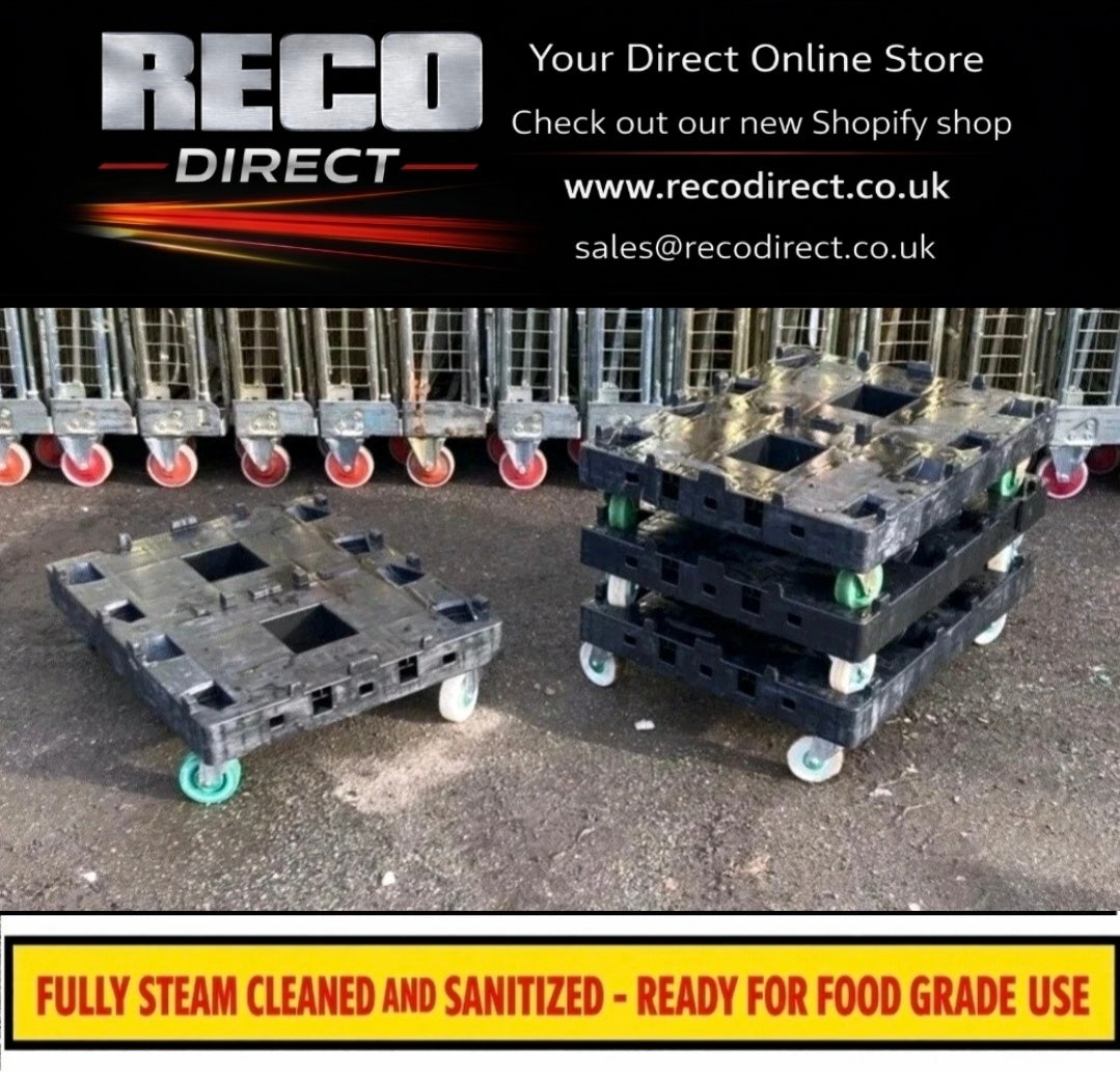 Refurbished 800 x 600mm Dolly Bale Arm Trolley Base (400kg Load)