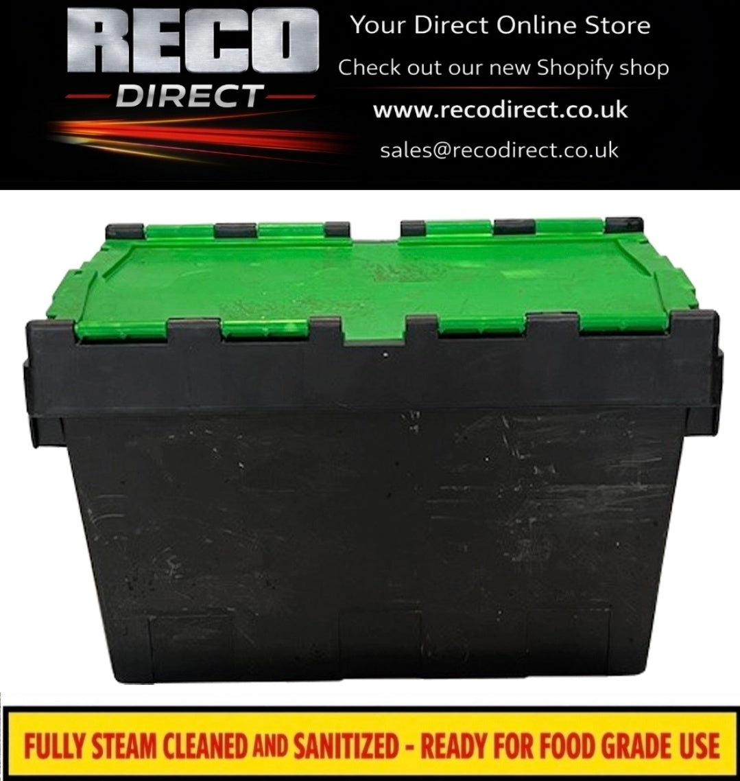 Refurbished Small 30L Plastic Tote Boxes 300x400x250mm – Heavy Duty ALC Containers